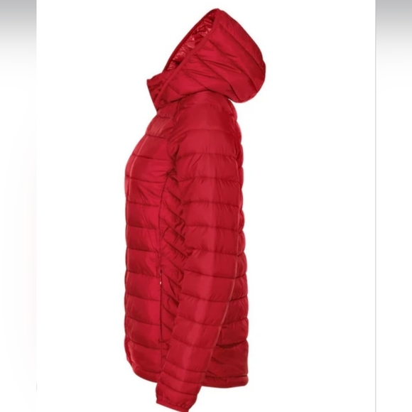 Vibrant Red Hooded Puffer Jacket - Picture 3 of 13